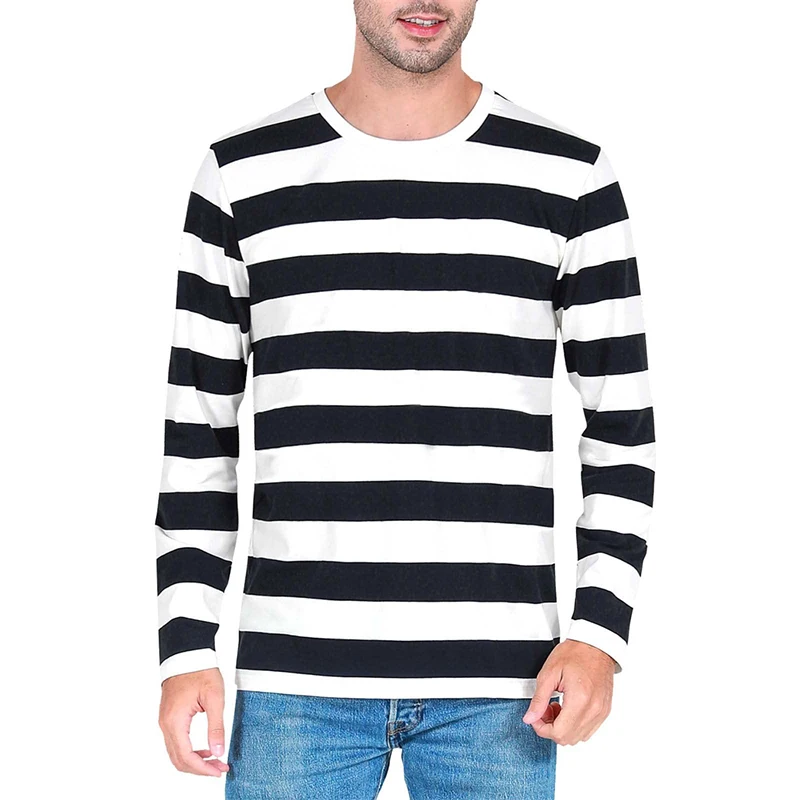 3D Printing Custom - Contrast Stripe 3D Print Men Long