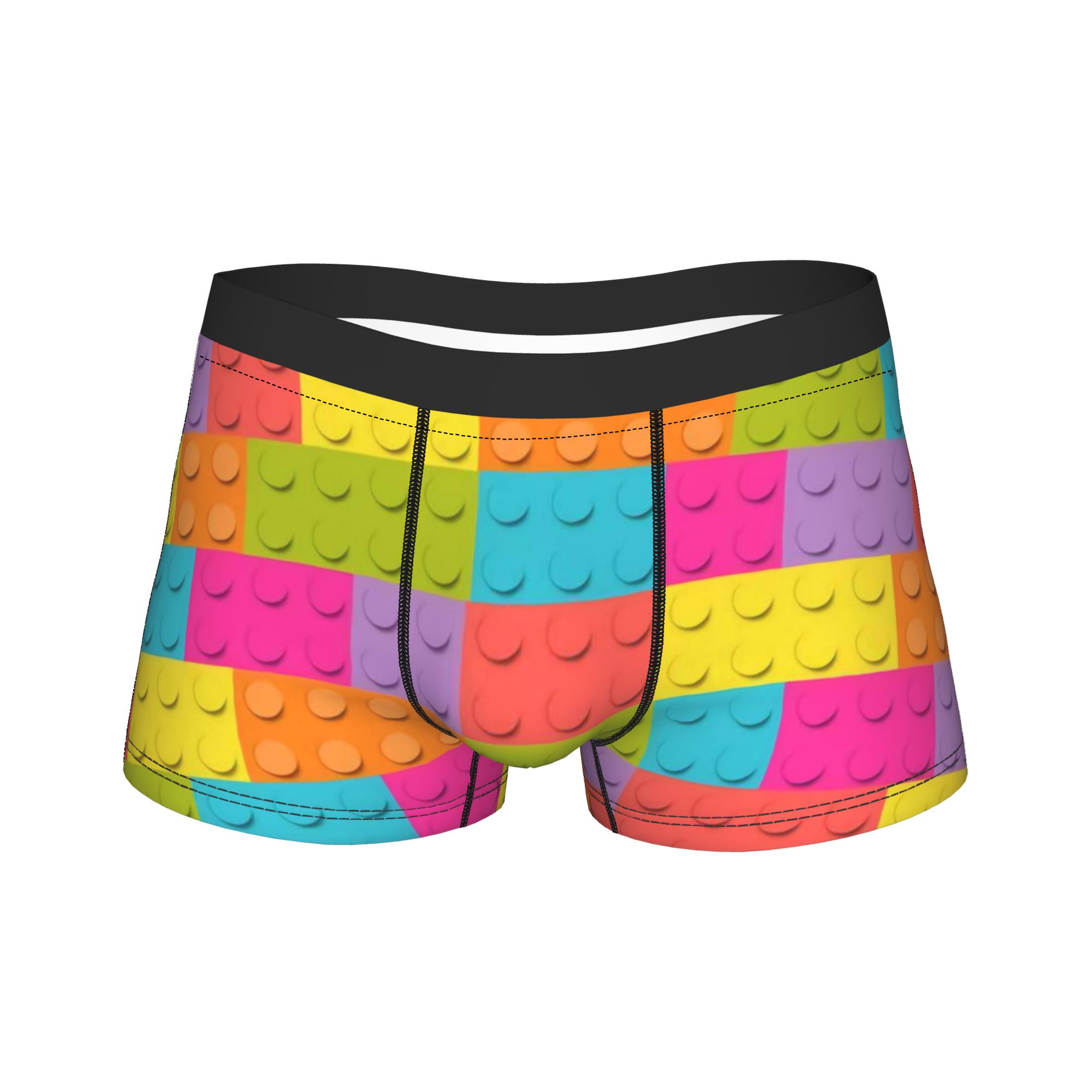 3D Printing Lego Bricks - Colorful Building Brick Pattern Boxershorts Legos