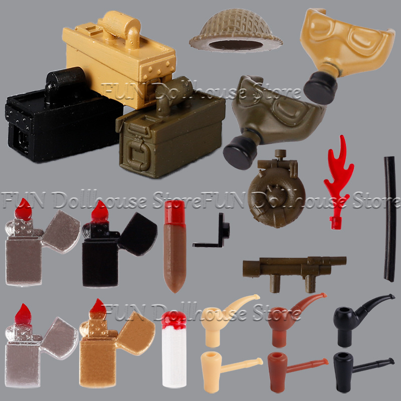 3D Printing Lego Bricks - WW2 British Military Soldiers Figures Helmet