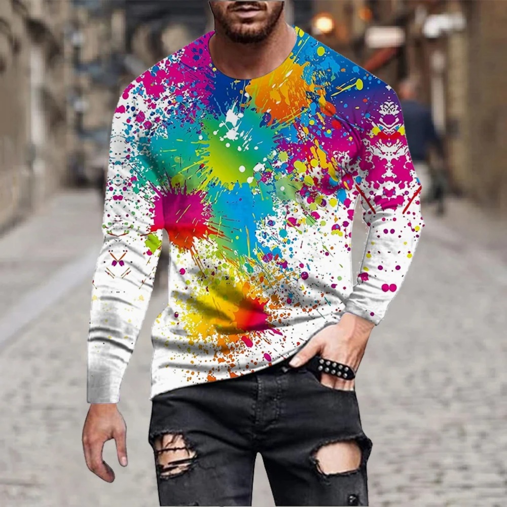 Men Rainbow Paint Splash 3D Pr - đánh giá và giá 3D Printing Custom