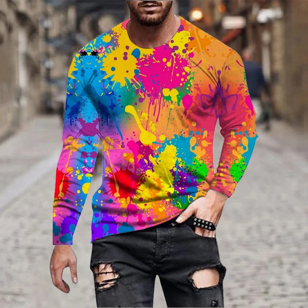 Men Rainbow Paint Splash 3D Pr - đánh giá và giá 3D Printing Custom