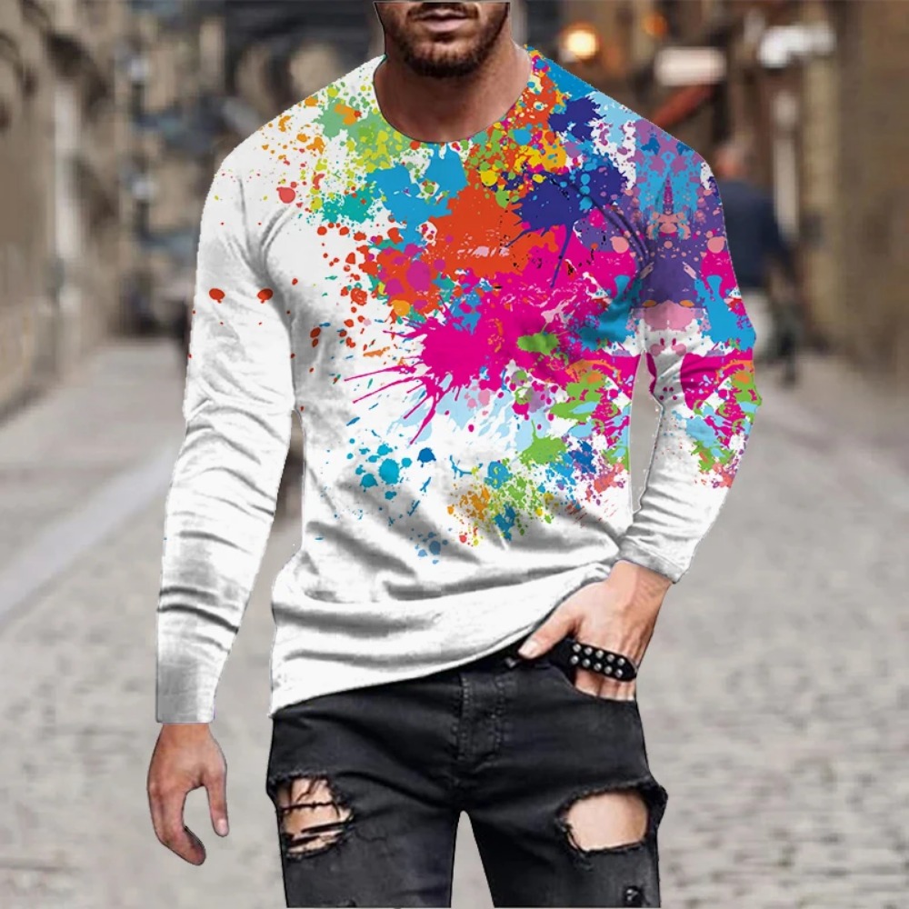 Men Rainbow Paint Splash 3D Pr - đánh giá và giá 3D Printing Custom