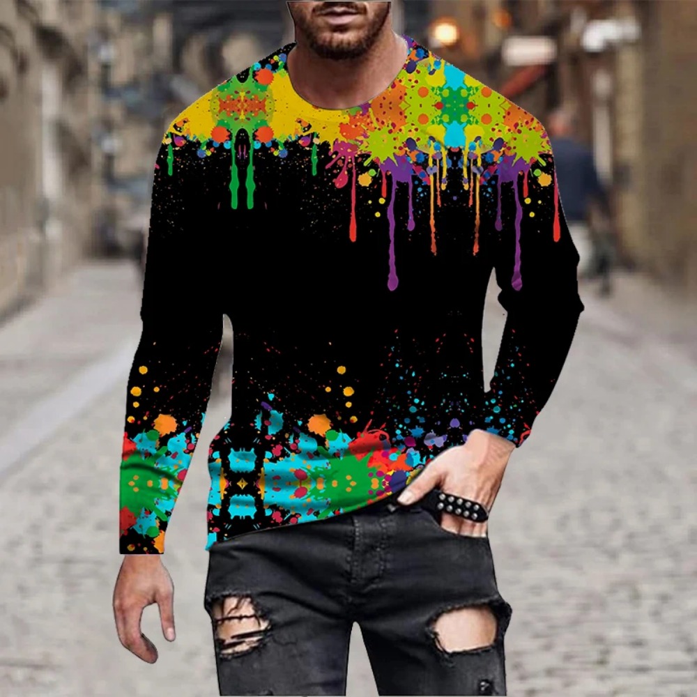 Men Rainbow Paint Splash 3D Pr - đánh giá và giá 3D Printing Custom