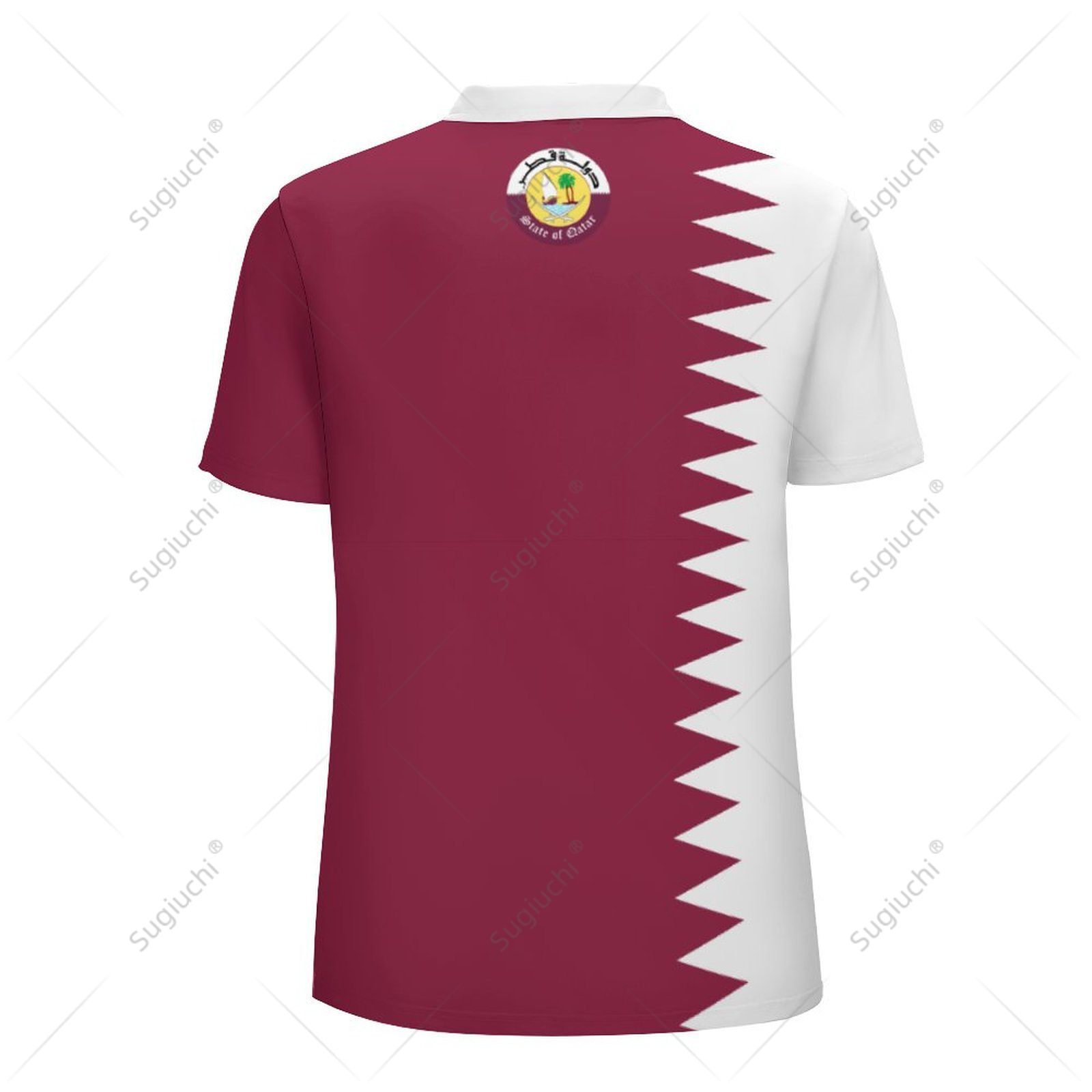 Unisex Polo Shirt Qatar Flag 3 - đánh giá và giá 3D Printing Qatar