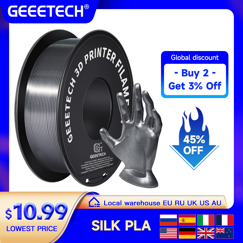 Geeetech 1Kg 1.75Mm Lụa PLA Dâ - đánh giá và giá 3D Printing Nylon