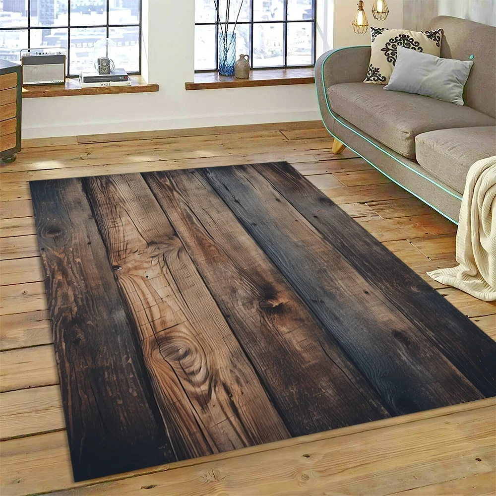 Color 3D Wood Grain Lines Rug  - đánh giá và giá 3D Printing Online Service