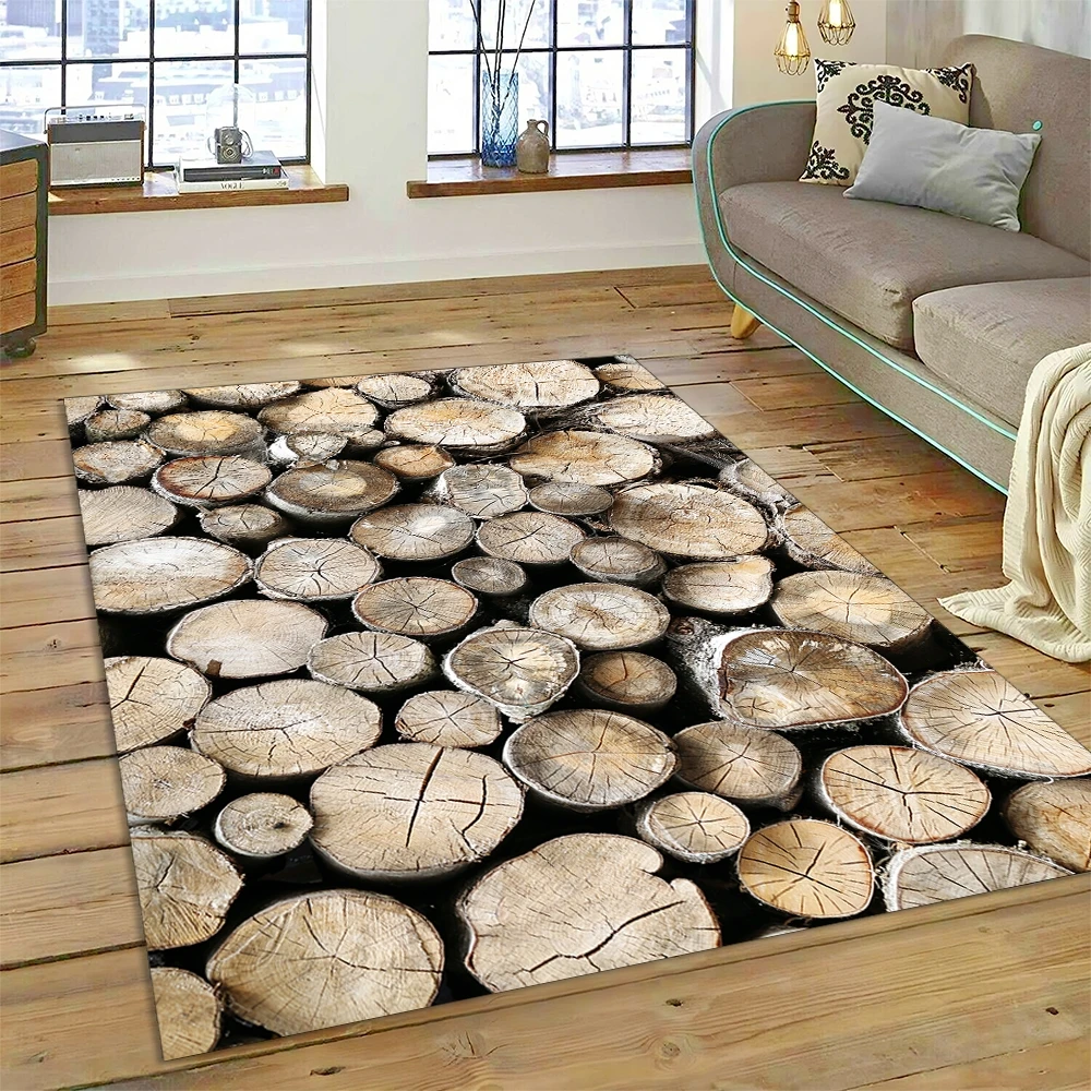 Color 3D Wood Grain Lines Rug  - đánh giá và giá 3D Printing Online Service