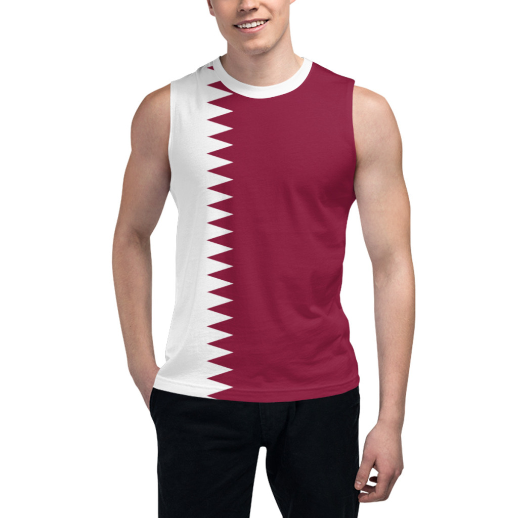 Sleeveless T-shirt Qatar Flag  - đánh giá và giá 3D Printing Qatar