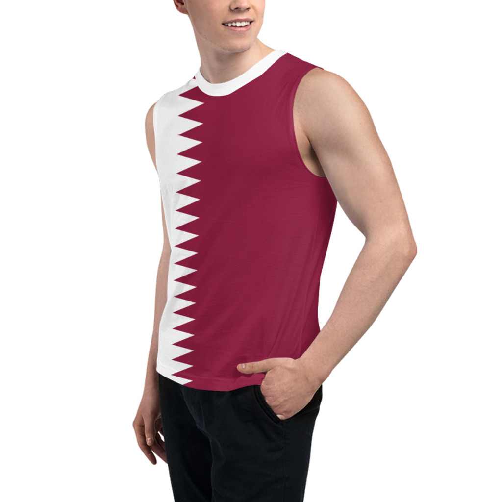 Sleeveless T-shirt Qatar Flag  - đánh giá và giá 3D Printing Qatar
