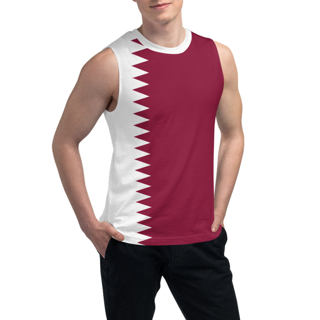 Sleeveless T-shirt Qatar Flag  - đánh giá và giá 3D Printing Qatar
