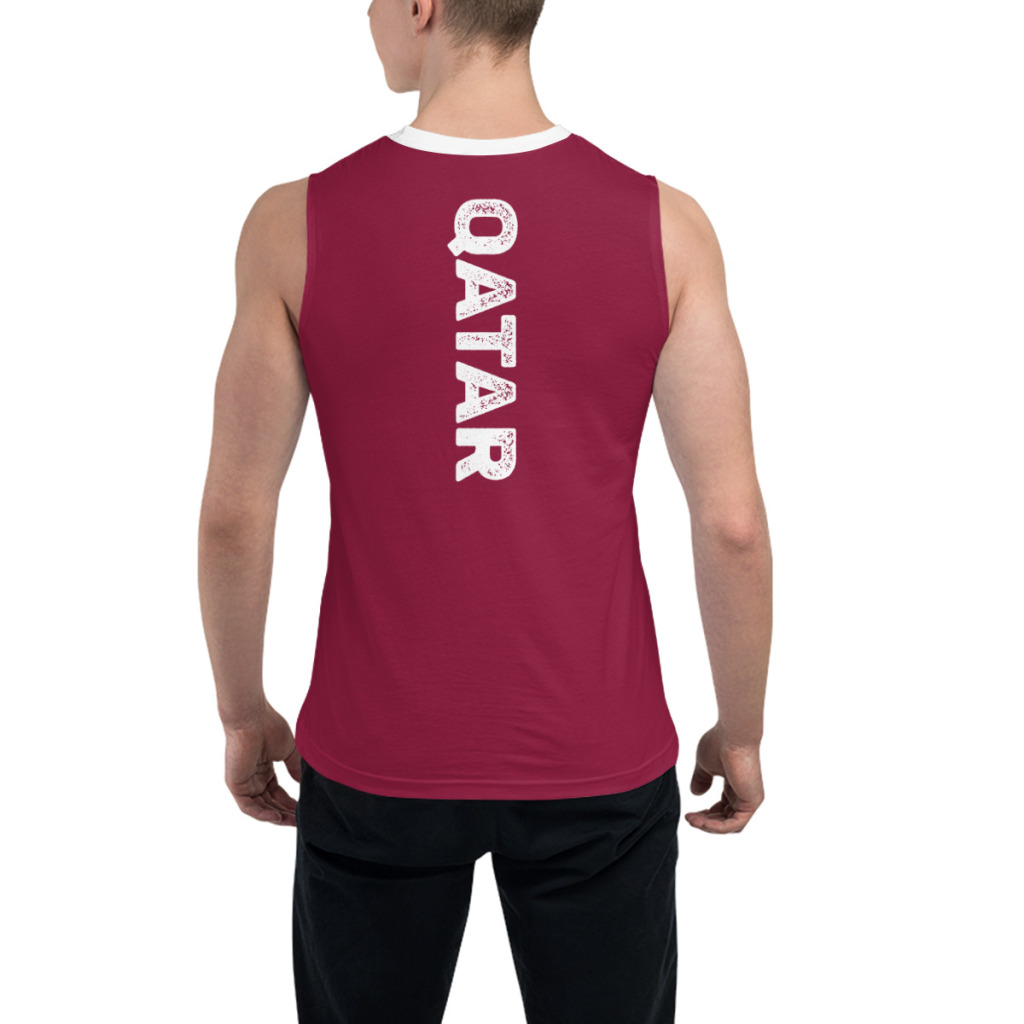 Sleeveless T-shirt Qatar Flag  - đánh giá và giá 3D Printing Qatar