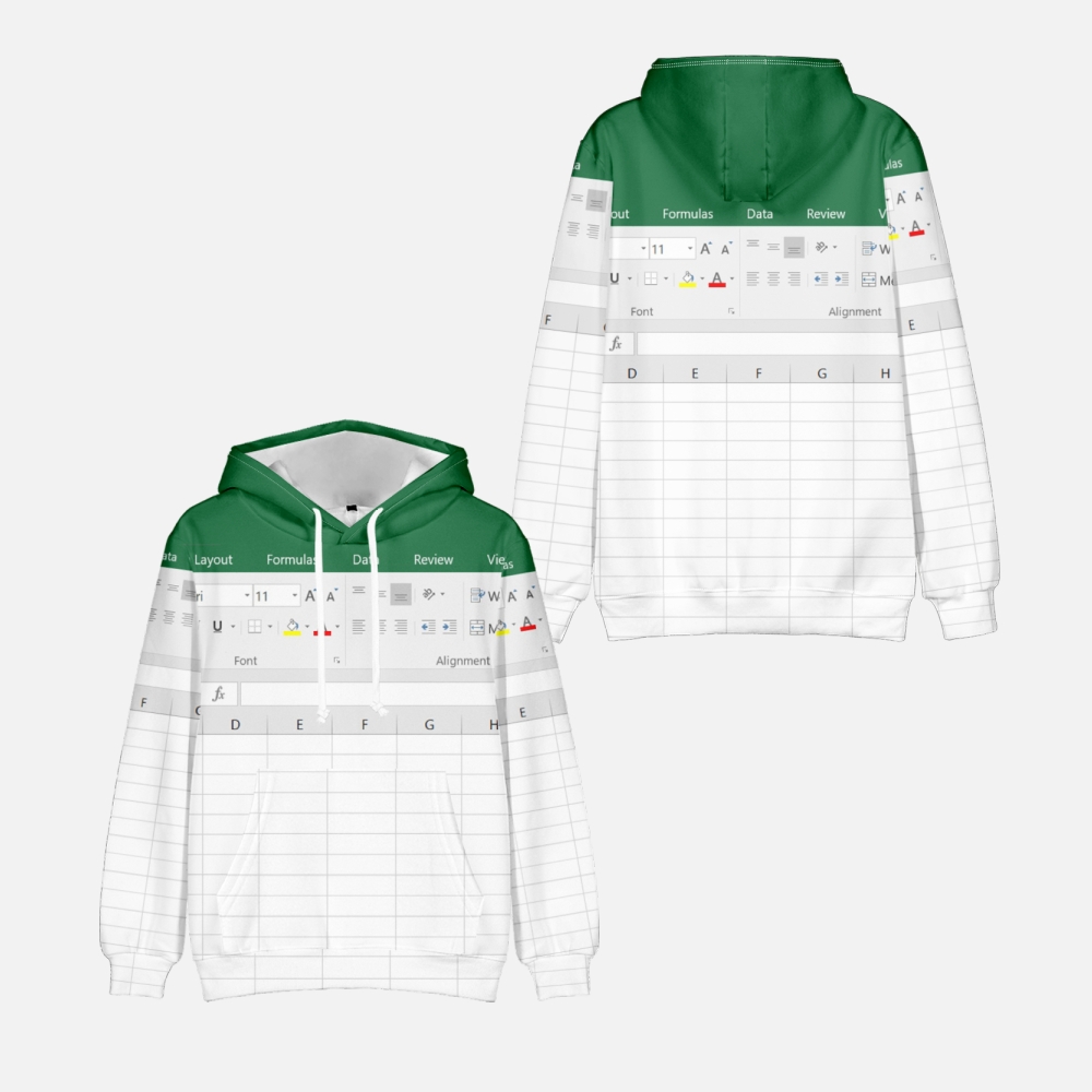 Casual Excel Hoodie For Men An - đánh giá và giá 3D Printing Online Service