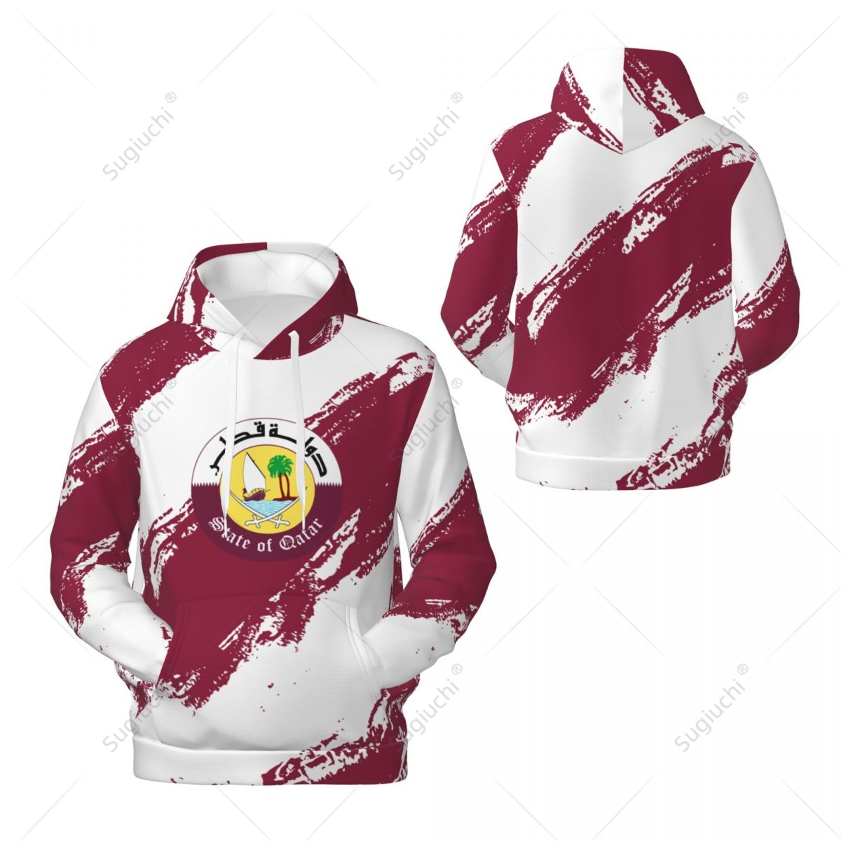 Unisex Qatar Flag Color Hoodie - đánh giá và giá 3D Printing Qatar