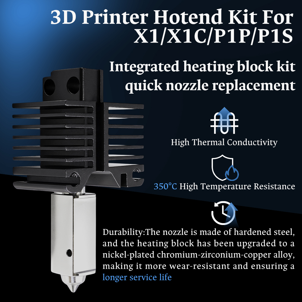 Hotend For Bambu Lab P1P X1C P - đánh giá và giá 3D Printing Bambu Lab