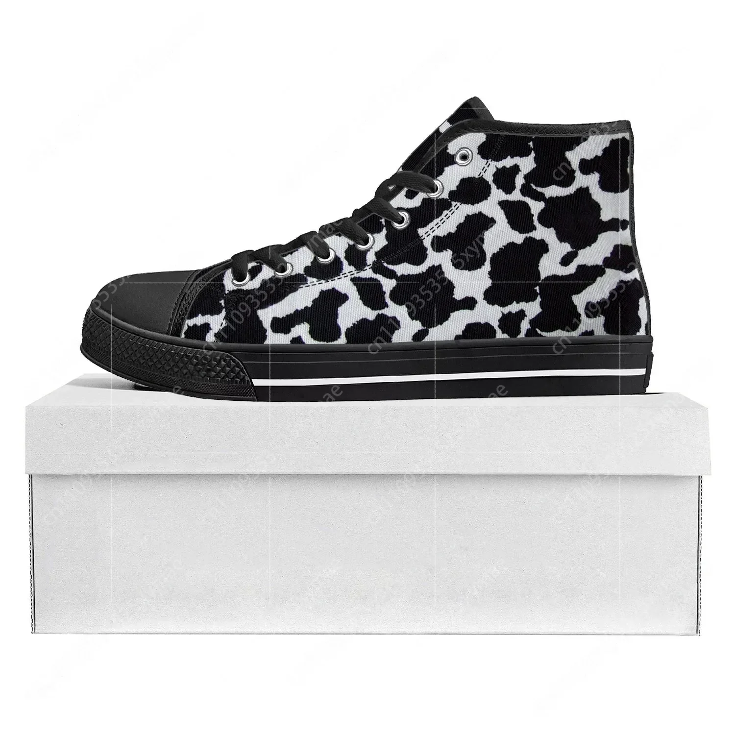 Cow Print 3D Pattern High Top  - đánh giá và giá 3D Printing Custom