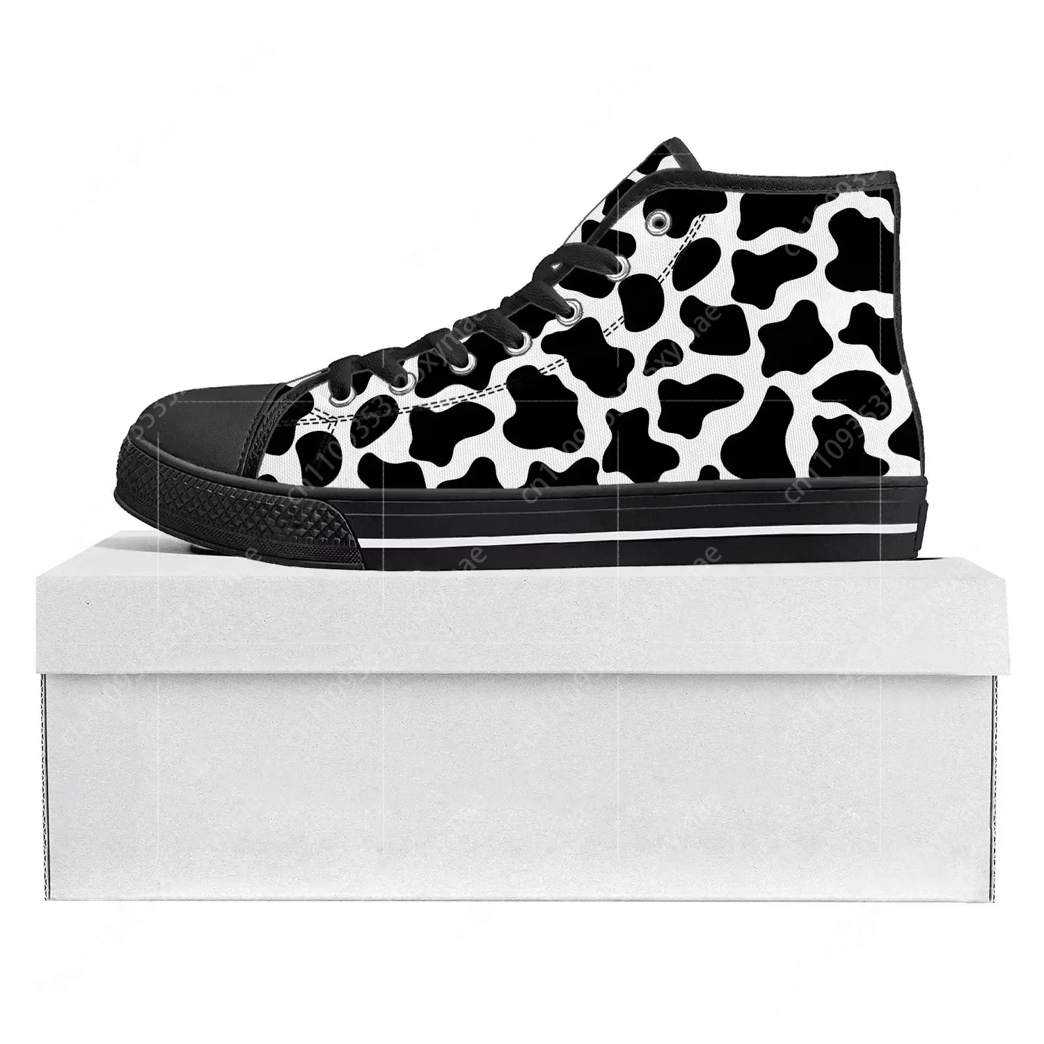 Cow Print 3D Pattern High Top  - đánh giá và giá 3D Printing Custom